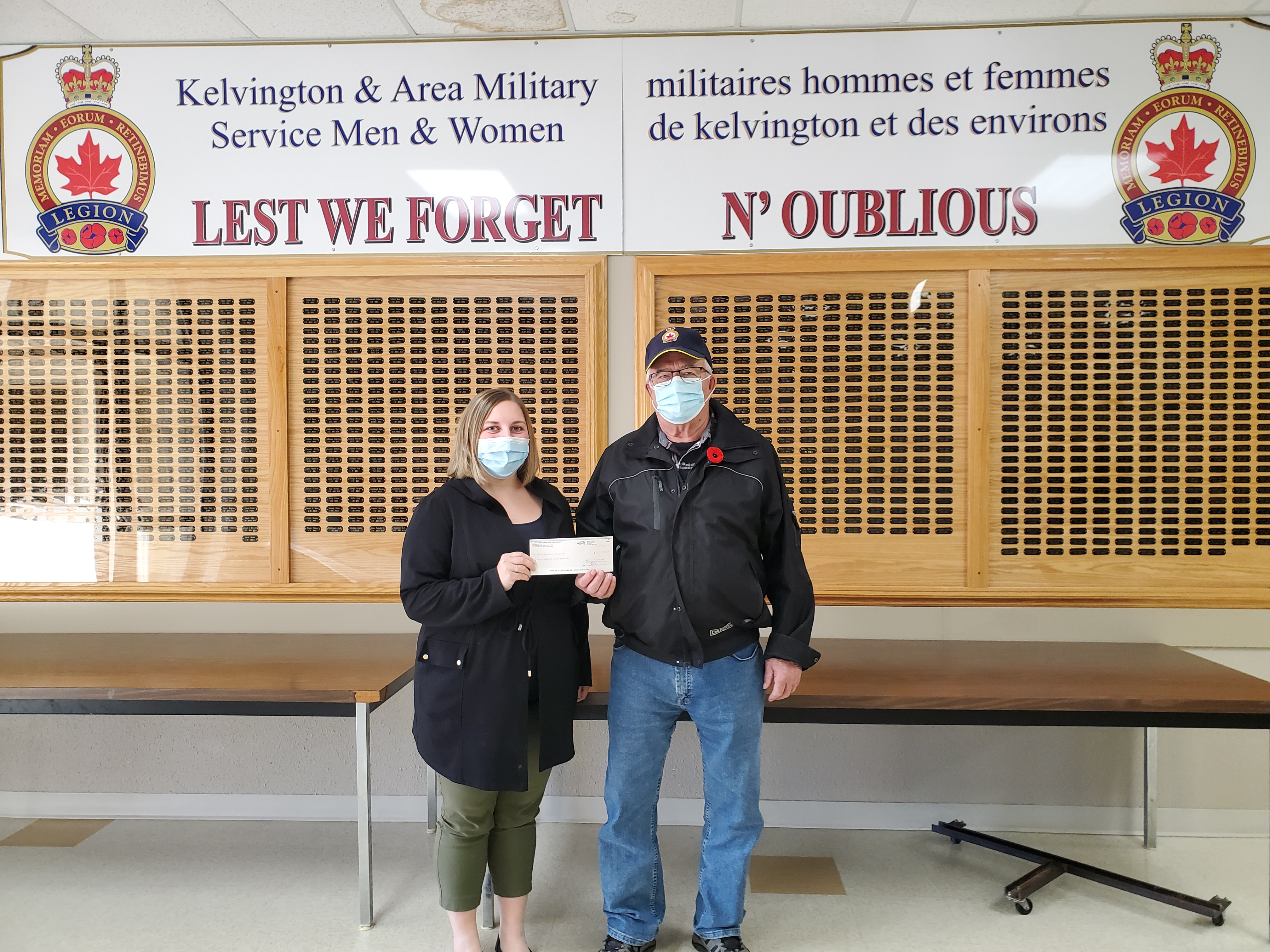 Employee Donation Program - Kerri & Tanice - $500 to Kelvington Legion - Lyall Elliott.jpg